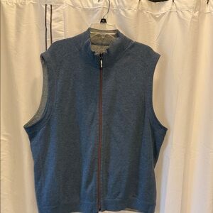 Tommy Bahama Blue Zip-Up Sweater Vest